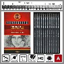 KOH-I-NOOR Progresso Woodless Water-Soluble Graphite Pencil 4B