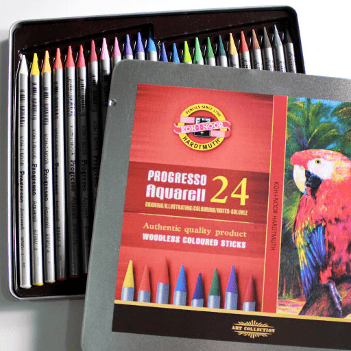 KOH-I-NOOR Progresso Woodless Watercolor Pencil Set x 24