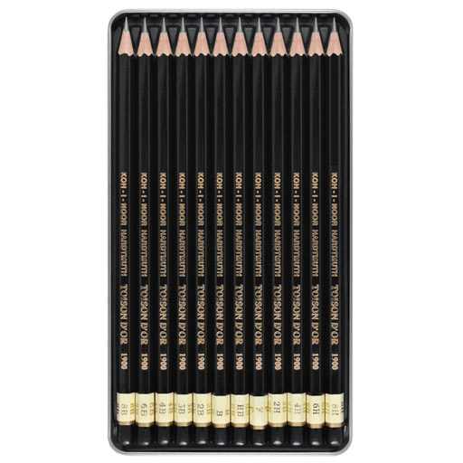 KOH-I-NOOR Toison D'or Professional Graphite Pencil Art Set x 12