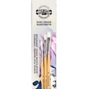 KOH-I-NOOR White Synthetic Flat Brush Set x 3