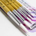 KOH-I-NOOR White Synthetic Round Brush 2-12 Set x 5