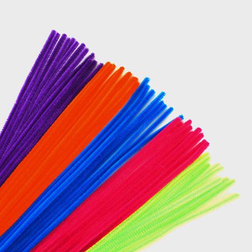 KRAFTY KIDS Chenille Stick 6mm x 30cm Glamour Set x 40