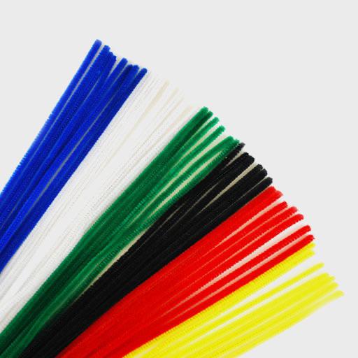 KRAFTY KIDS Chenille Stick 6mm x 30cm Multi Set x 40