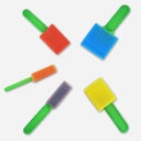 KRAFTY KIDS Sponge Brush Set x 5