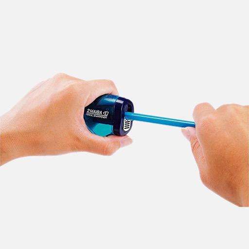 KUTSUWA 2-Maiba 1-Hole Pencil Sharpener Clear (2-Blade Fastest Speed)