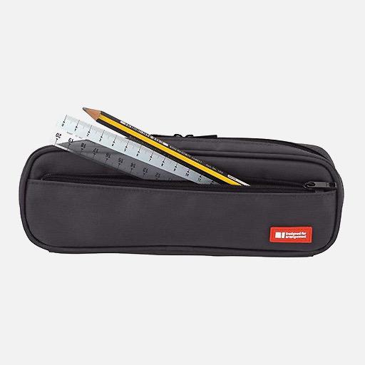 LIHIT LAB. 2-Way Pen Case Jet Black