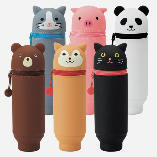 LIHIT LAB. Puni Labo Stand Pen Case Black Cat