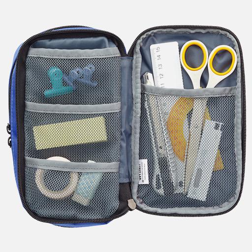 LIHIT LAB. Triple Zipper Pen Case Ice Grey Camouflage