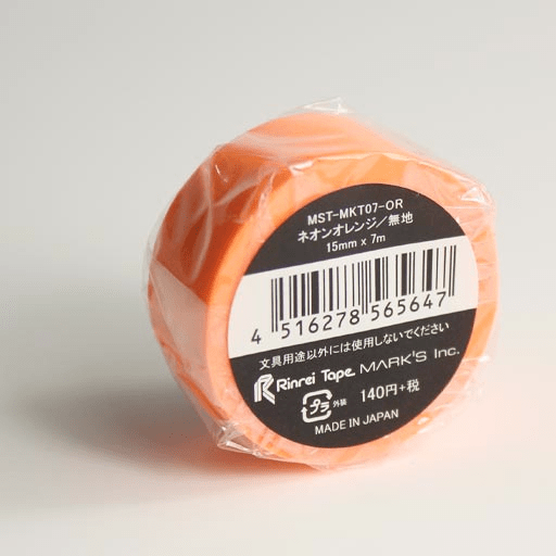 MASTE Washi Tape 15mm Solid Neon Orange