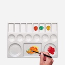 MEEDEN 17-Well Rectangle Porcelaine Palette
