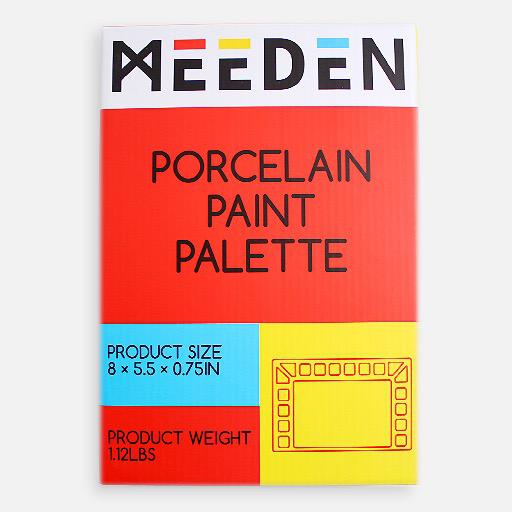 MEEDEN 18-Well Rectangle Porcelaine Palette