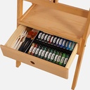MEEDEN Beechwood Forward Tilt H-Frame Studio Easel With Drawer (Installation Not Included)