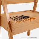 MEEDEN Beechwood Forward Tilt H-Frame Studio Easel With Drawer (Installation Not Included)