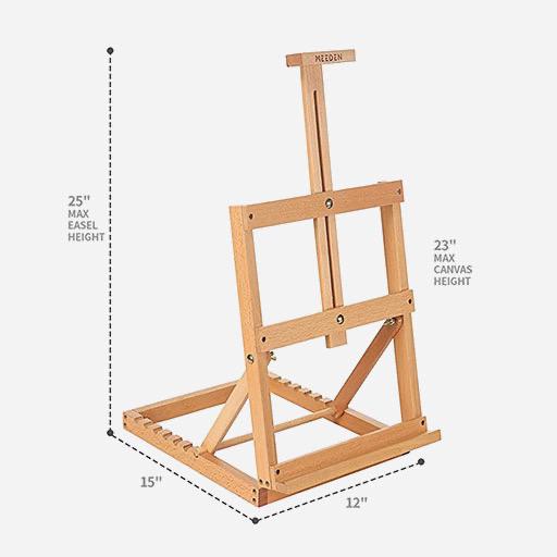 MEEDEN Beechwood H-Frame Foldable Table Easel