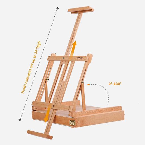 MEEDEN Beechwood H-Frame Table Box Easel
