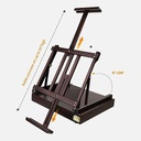 MEEDEN Beechwood Stained Walnut H-Frame Table Box Easel