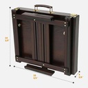 MEEDEN Beechwood Stained Walnut H-Frame Table Box Easel