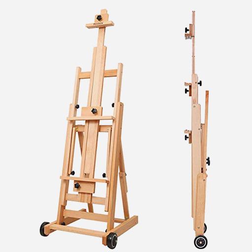 MEEDEN Beechwood Versatile H-Frame Studio Easel (Installation Not Included)