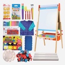 MEEDEN Children’s Dual-Sided Wooden Art Easel (Installation Not Included)