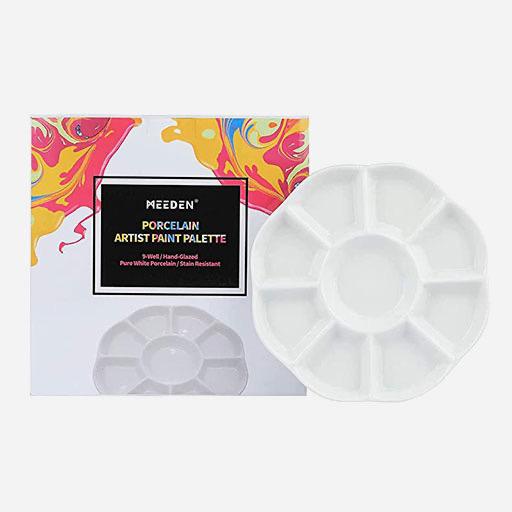 MEEDEN Plum Blossom Porcelaine Palette 8”