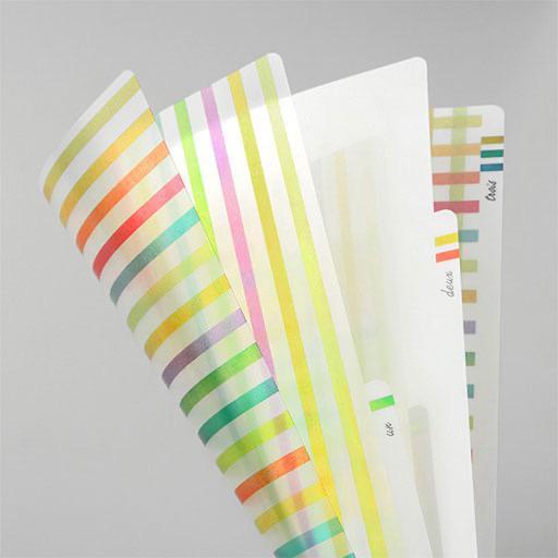 MIDORI 3-Pocket Clear Folder Plaid