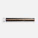 MIDORI Aluminium Wooden Ruler 15cm Brown