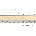 MIDORI Aluminium Wooden Ruler 15cm Light Brown