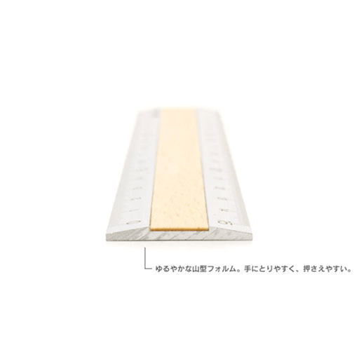 MIDORI Aluminium Wooden Ruler 15cm Light Brown
