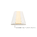 MIDORI Aluminium Wooden Ruler 15cm Light Brown