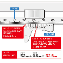 MIDORI CL Slide Ruler 12cm Black