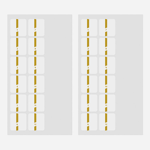 MIDORI Chiratto Index Label Number Gold