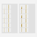 MIDORI Chiratto Index Label Pattern Gold
