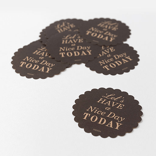MIDORI Chotto Gift Sticker Nice Day Black