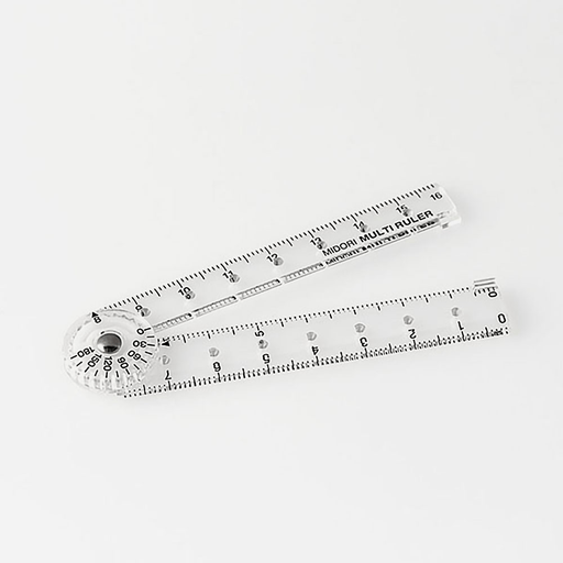 MIDORI Plastic Multi Ruler 16cm Clear