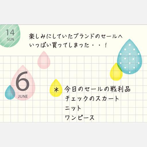 MIDORI Sticker Schedule Semi Transparent Droplets