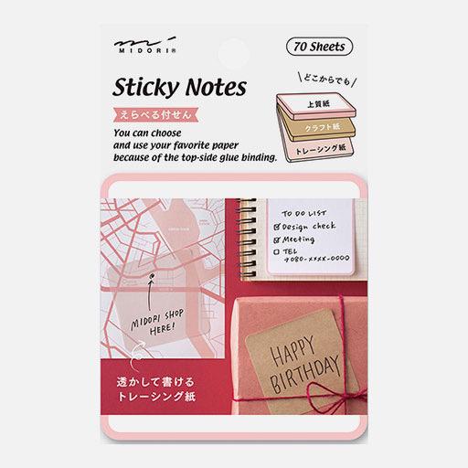 MIDORI Sticky Notes x 70 Pink