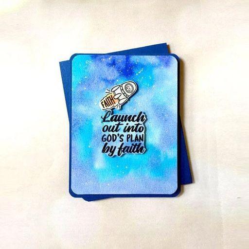 MIGHTY HANDS Clear Stamp 4” x 6” Launch Out In Faith