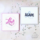MIGHTY HANDS Clear Stamp 4” x 6” Love Words