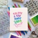 MIGHTY HANDS Clear Stamp 4” x 6” Outline Alpha