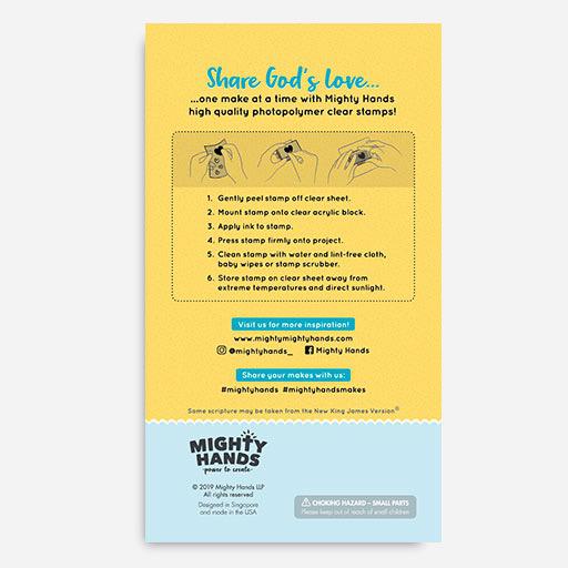 MIGHTY HANDS Clear Stamp 4” x 6” Perfect Gift