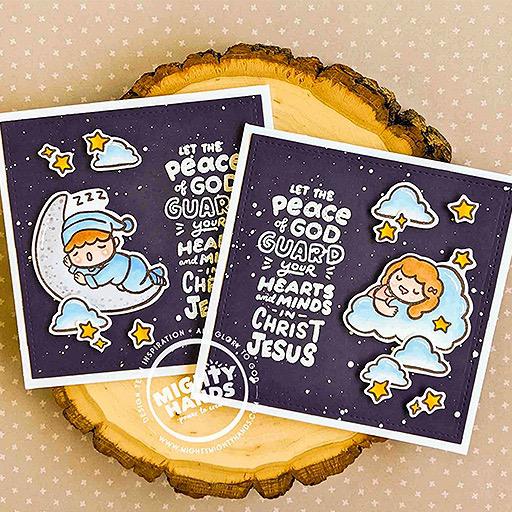 MIGHTY HANDS Clear Stamp 4” x 6” Rest In His Love