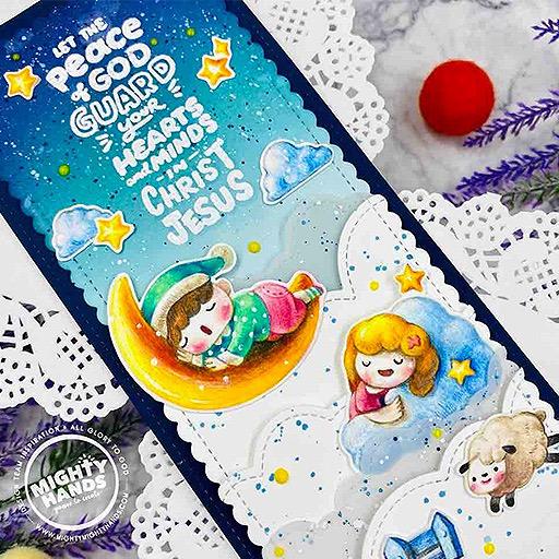 MIGHTY HANDS Clear Stamp 4” x 6” Rest In His Love