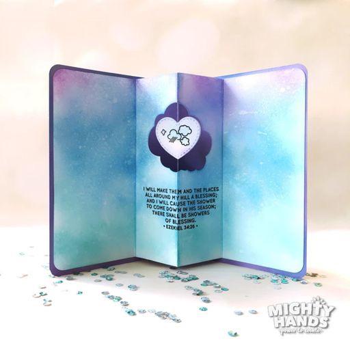 MIGHTY HANDS Clear Stamp 4” x 6” Showers Of Blessing