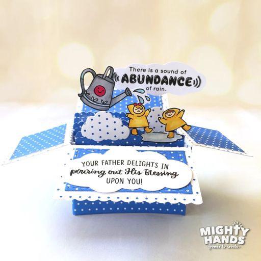 MIGHTY HANDS Clear Stamp 4” x 6” Showers Of Blessing