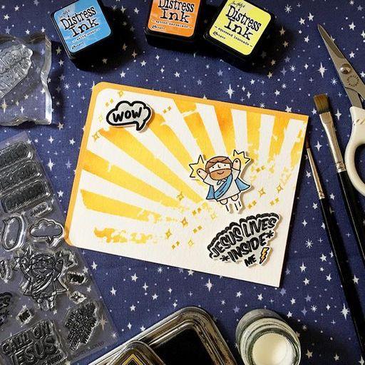 MIGHTY HANDS Clear Stamp 4” x 6” Superhero