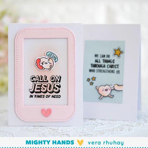 MIGHTY HANDS Clear Stamp 4” x 6” Superhero