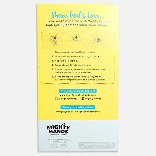 MIGHTY HANDS Clear Stamp 4” x 6” Superhero