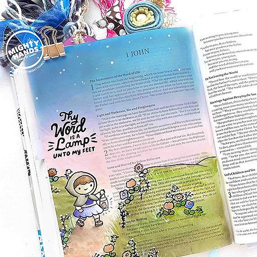 MIGHTY HANDS Clear Stamp 4” x 6” Walk By Faith