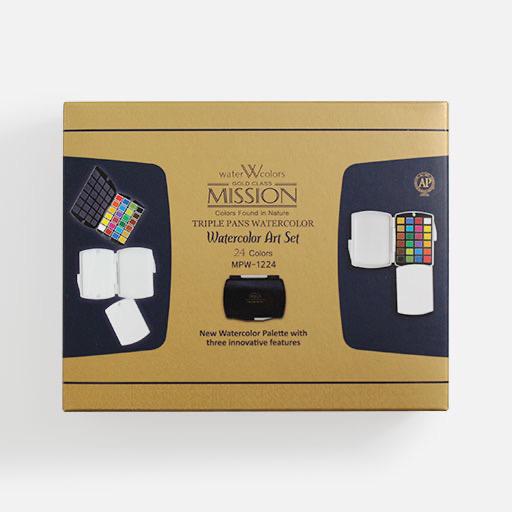 MIJELLO Mission Gold Triple Pan Watercolor Set x 24