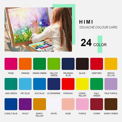 MIYA Himi Jelly Gouache 30ml Mint Green Set x 24